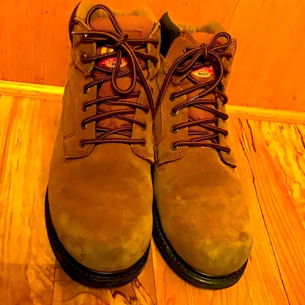Brahma 12 Wide waterproof tan suede rugged lace up hiking hunting boots men EUC